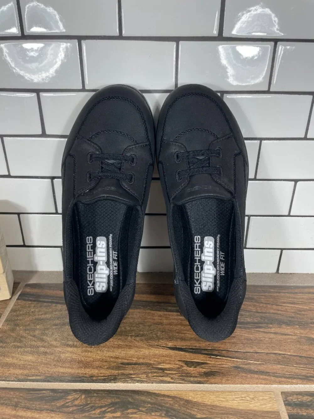 Skechers Slip-ins On The GO Flex Source Shoes Womens Sz 7 Wide Black Hands Free